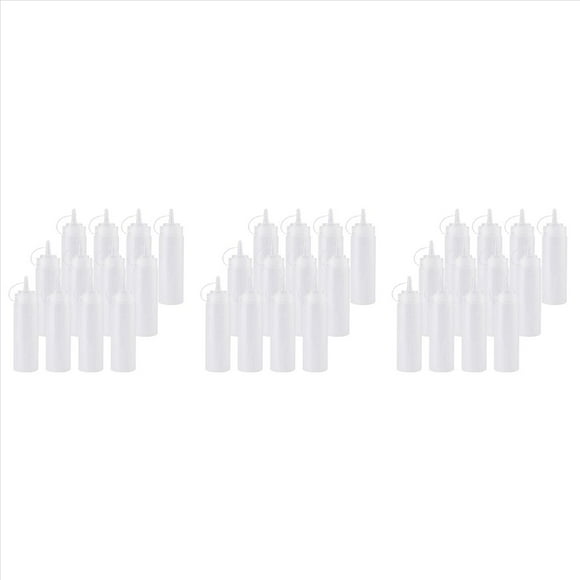 Paquete de 36 de Condimento Squirt Squeeze de 8 Oz con Tapas Giratorias para Salsa, Salsa de Tomate, Barbacoa, Aderezo, Pintura