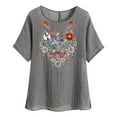 thumbnail image 1 of Tnhcen Chemise d'Été Vintage à Manches Courtes Col Rond – Coupe Ample en Coton Lin Style Rétro Basique P-2TG, 1 of 4