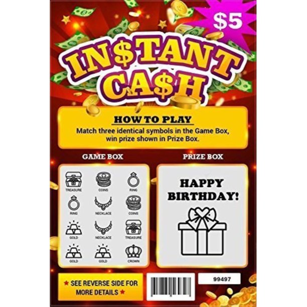 happy birthday fake scratch off lottery ticket surprise