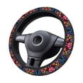 thumbnail image 4 of Easygdp Colorful Floral Embroidery Mexican Elastic Steering Wheel Cover, Auto Accessories, Fit Suvs, Vans,Cars, Trucks -15 inch, 4 of 8