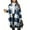 Blue, variant on Womens Plus Size Flannel Plaid Cardigan Long Sleeve Lapel Button Long Jacket Coats Fall Fashion Clothes New Womens Jackets Casual Plus Size Pinky S