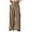 15# Khaki, variant on Women's Wide Leg Bow Tie Wrap Pants Casual Work Dress Pants Khaki M