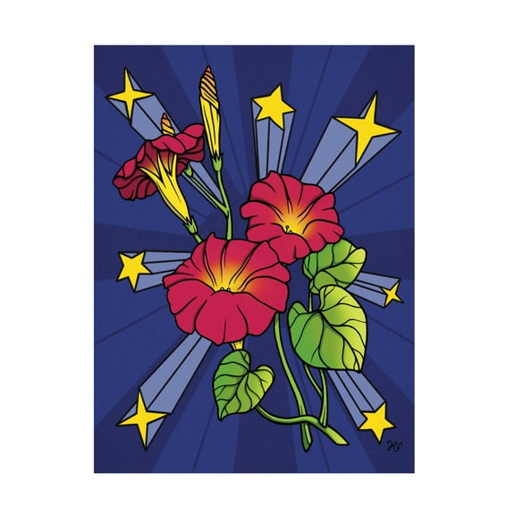 Canvas Wall Art - Rachel Feirman 'Burst of Morning Glory' Wall Art for Living Room, Bedroom, or Office Décor by Trademark Fine Art - 14 x 19 Inches