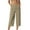 Khaki, variant on SwiftWear Women's Straight-Leg Work Capris Dress Office Pants with Pockets, Relaxed Fit Cropped Pants S-3XL