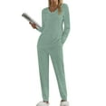 thumbnail image 4 of Fantaslook Womens Pajamas Sets Long Sleeve Shirts and Jogger Pants With Pockets Two Piece Lounge Sets Fall Oufits, 4 of 9