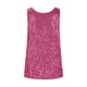 thumbnail image 5 of mfyjkho Tops Para Salir Para Mujer, Vestido Informal De Lentejuelas Con Cuello Redondo Y Sin Mangas Para Mujer, De Moda, Primavera Y Verano Tops Para Salir Para Mujer S, 5 of 6