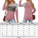 thumbnail image 2 of Top De Manga Larga Camisa de otoño para mujer Top Estampado de leopardo Raya horizontal Estilo sexy Traje de vacaciones Cgtredaw Rosa Xxl para Mujer, 2 of 6
