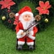 thumbnail image 5 of Figura de Papá Noel, adorno navideño de mesa, juguete infantil, regalo. Toca la guitarra, lleva gafas de sol, toca el violín, toca el saxofón, requiere 3 pilas AAA, decoración para festivales., 5 of 6