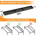 thumbnail image 2 of 30 Inch Silicone Stove Top Shelf Magnetic for Kitchen Gadgets, Soft Flexible Strong Magnetic Heat Resistant Spice Rack Kitchen Organizer for Over Stove, 2 of 3