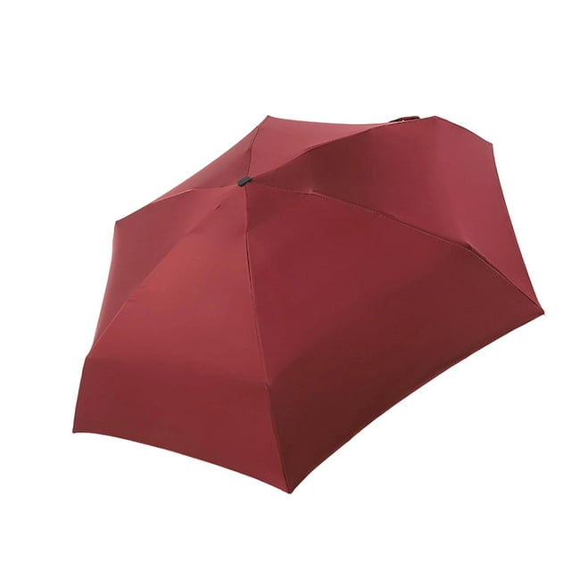 Parapluie Pliant Compact Mini Plat Cinq Fois pour Extérieur, Léger, Portable, Protection Solaire, Compagnon de Voyage, Design Pliant Compact, Cadre en Aluminium, Utilisation Tous Âges
