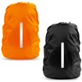 thumbnail image 1 of M (26-40L) Rain Cover Backpack Cover Black + Orange Waterproof Rain Satchels with Reflective Stripe Adjustment Buckle, 1 of 5