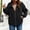 Black, variant on VISALY Women Solid Color Zipp Up Ribbed Corduroy Filled Cotton Collared Casual Jacket Long Sleeve Winter Coat Fall Outerwear Tops with Pockets Black L