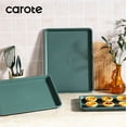 thumbnail image 4 of Carote 3-Pc Rectangular Baking Pan Set, Bakeware Set Including 13-15-17 inch Sheet Pan, Deep Olive Green, 4 of 9