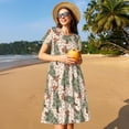 thumbnail image 4 of Balery Cowboy Christmas Trees Vestidos sueltos de manga corta para mujer, vestidos de verano 2025, vestidos casuales de corte A con vuelo., 4 of 6