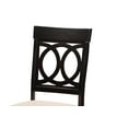thumbnail image 3 of Set of 4 Baxton Studio Lucie Modern and Contemporary Sand Fabric Upholstered Espresso Brown Finished Wood Dining Chair, 3 of 7