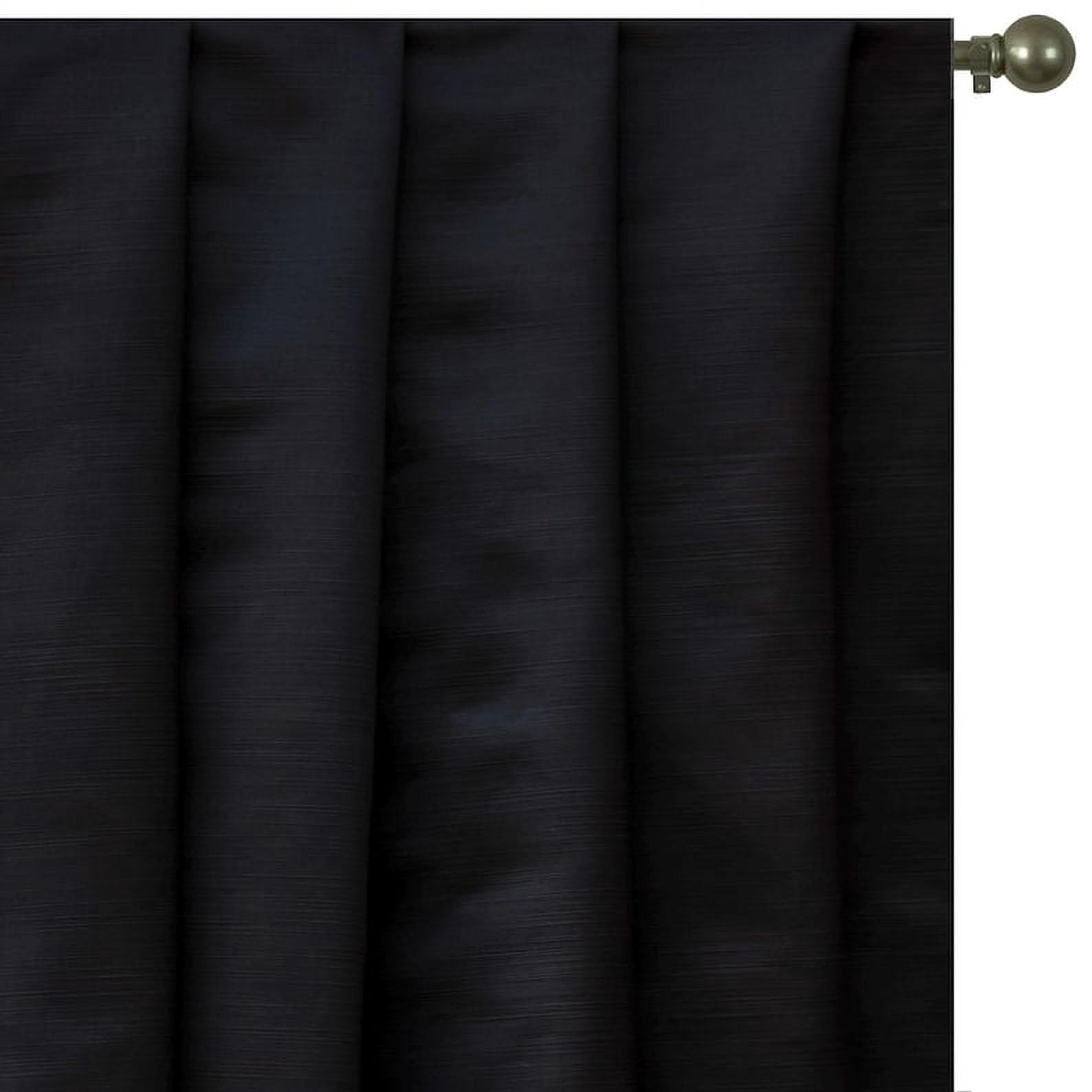Fabric Mart Direct Black Heavy Satin Fabric by the Yard, 54 inches or 137 cm Width Black Satin Fabric, 1 Yard Solid Satin Upholstery Fabric For Curtains, Pillows