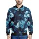 thumbnail image 3 of Chaqueta bomber con estampado 3D de flores rosas para hombre, sudadera con gráfico floral para primavera y otoño, tops para mujer, abrigo de manga larga con cremallera para calle, 3 of 5