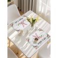 thumbnail image 5 of Easter Placemats Set of 12, Spring Farmhouse Watercolor Bunny Flower Wood Grain Placemats for Dining Table, Place Mats for Kitchen Tabletop, Waterproof Wipeable Dining Table Mats Set, 5 of 9