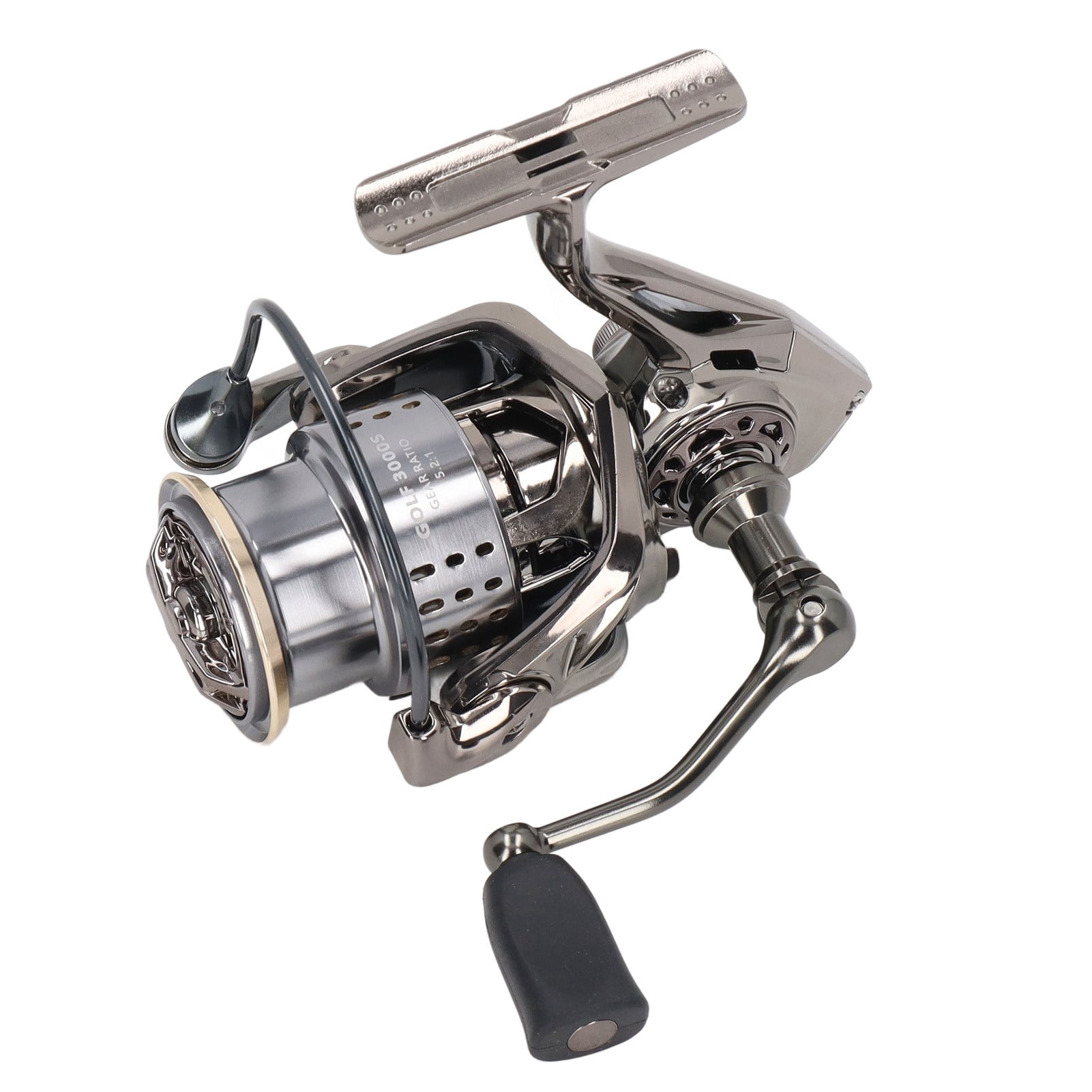 YAHHU 5.2:1 Spinning Fishing Reel Ambidextrous Metal Body Chamfer Outlet for Sea Carp Freshwater Saltwater Fishing Long Casting Reel 3000 Series Premium Lightweight Design