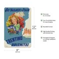 thumbnail image 2 of Trentino Italy - Dolomites Mountain Range - Vos Vacances en Italie (Your Holidays in Italy) - Vintage Travel Poster by Filippo Romoli c.1949 - 8 x 12 inch Vintage Metal Tin Sign, 2 of 4
