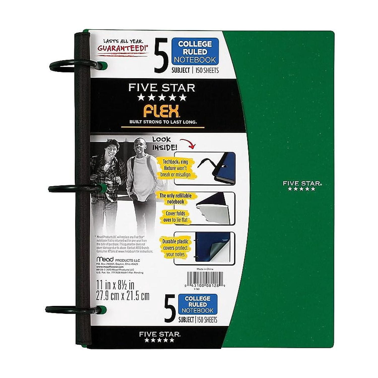 Five Star 5-Subject Notebook 8.5 x 11 08128