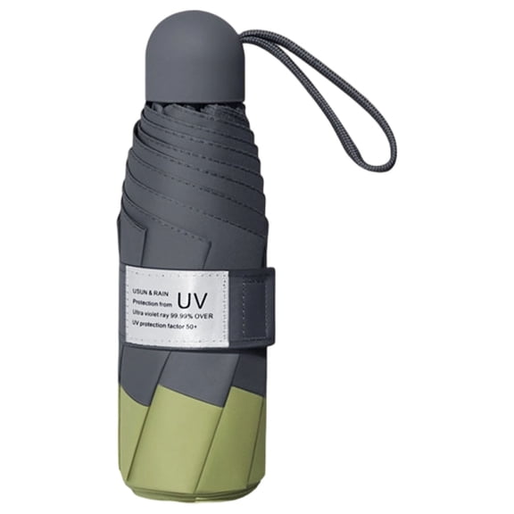 Loetky Compact Travel Umbrella Windproof with UV Sun Protection, Automatic Open Close Pocket Size Totes Umbrella for Rain and Shine, Portable for Purse, Matcha Green
