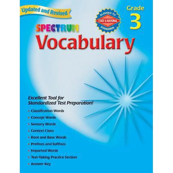 Pre-Owned Vocabulary, Grade 3 (Spectrum) (Paperback) 0769680836 9780769680835