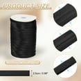 thumbnail image 2 of Uxcell Double Fold Bias Tape, Continuous Bulk Satin Fabric for Sewing and Quilting Black, 2 of 7