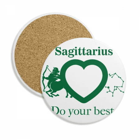 

Motivation Constellation Love Sagittarius Coaster Cup Mug Tabletop Protection Absorbent Stone