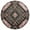 Retro Style Shape Pattern, variant on 15 Inch Round Grid Plate Mats Heat Non-Slip Resistant PVC Placemats for Kitchen Dining Table Decor Purple and Black Tie-dye Texture 1PCS