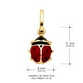 thumbnail image 3 of Ioka-14K Yellow Gold Lady Bug Colored Enamel Lucky Charm Pendant with 0.9mm Singapore Chain Necklace - 22", 3 of 8