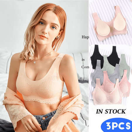 

3PCS/lot Bra for Women XKISS Thai Import Latex Bra Plus size Latex Bra Seamless Bras For Women Underwear BH Push Up Bralette With Pad Vest Top Bra M to 4XL