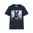 thumbnail image 5 of German Shepherd Agent Dog Single Image of Dog Unisex Softstyle T-Shirt, 5 of 11