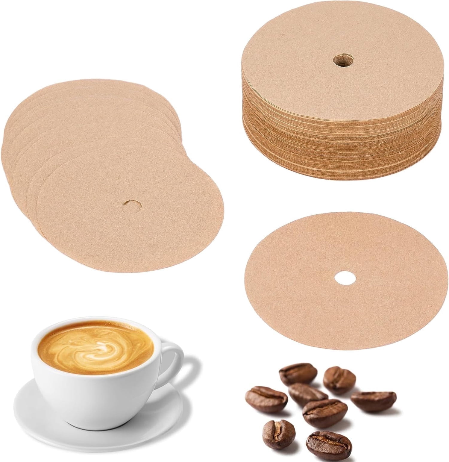 Edesia Espress Size 6 Pour Over Coffee Maker Set – Includes 80 Unbleached Filters, For 1-6 Cups, Camping & Home Use