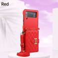 thumbnail image 2 of for Samsung Galaxy Z Flip 4 Detachable Shoulder Strap Wallet Case, with Card Slots & 360-degree Rotation Stand Ring Flip Premium PU Leather Protective Cover Lanyard for Women Girls, Red, 2 of 11