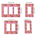 thumbnail image 2 of Yayeee Rocker Switch Wall Plate 2-Gang 4.7"x4.6" Home Decorative Outlet Cover, Pink Doughnuts, 2 of 6