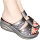 thumbnail image 1 of Xishao Sandalias con Plataforma de Cuña para Mujer, Sandalias con Punta Abierta de Cristal, Zapatillas, Zapatos de Tacón de Cuña,Silver-36 Xishao ropa, 1 of 2