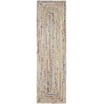 thumbnail image 2 of Safavieh Cape Cod Collection CAP202B Fait Main Boho Tressé Jute & Coton Runner, 2'3" x 14', Beige / Multi, 2 of 4