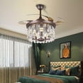 thumbnail image 5 of AFANQI Modern Invisible Retractable Chandelier Fan with LED 3 Light for Bedroom, Living Room, 5 of 9