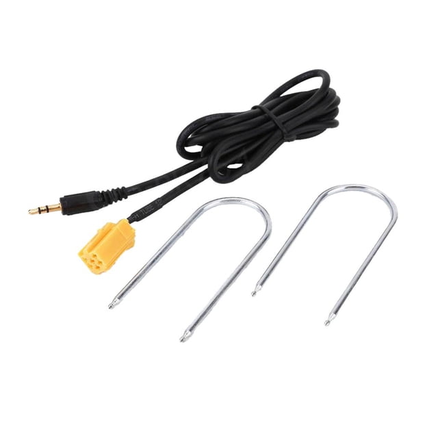 Cable Adaptador de 3,5 Mm para Automóvil, Línea de Conector con Herramientas de Extracción para 206, 207, 307, 308 para Reprodu Hugo Cable adaptador de entrada AUX para coche