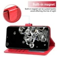 thumbnail image 4 of Compatible with Samsung Galaxy S20 Ultra 5G Wallet Phone Case and Tempered Glass Screen Protector Flip Credit Card Holder Stand Bling Glitter Cell Cover for S20ultra 20S s20 A20 S2O 20ultra G5 Red, 4 of 8