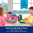 thumbnail image 2 of Pop - Leak-Proof Lunch Box & Removable Divider for Ages 8+ & Teens - Lunch Container Holds 5 Cups of Food; 3-4 Compartments; Microwave/Dishwasher Safe; 2 Year Warranty (Navy Blue/Chartreuse), 2 of 7