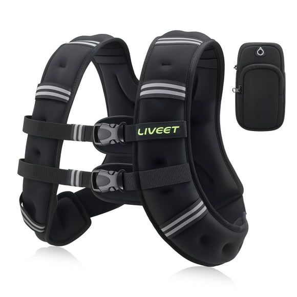 Chaleco pesado Liveet de 11 kg con correas reflectantes ajustables