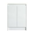 thumbnail image 5 of FFZ 24 inch Freestanding Bathroom Storage Cabinet with 2 Soft-Close Doors, Glossy White, 5 of 14