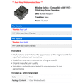 thumbnail image 2 of Window Switch - Compatible with 1997 - 2004 Jeep Grand Cherokee 1998 1999 2000 2001 2002 2003, 2 of 2