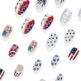thumbnail image 4 of Upgraded 2026 4th Of July Press On Nails 24Pcs Patriotic Flag Fake Nails With And - Designs Short Glue On Nails For Independence Day Decorati 24pcs, 4 of 6