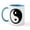White/Blue Inside, variant on CafePress - Ying Yang Black & White Mug - 11 oz Ceramic Mug - Novelty Coffee Tea Cup