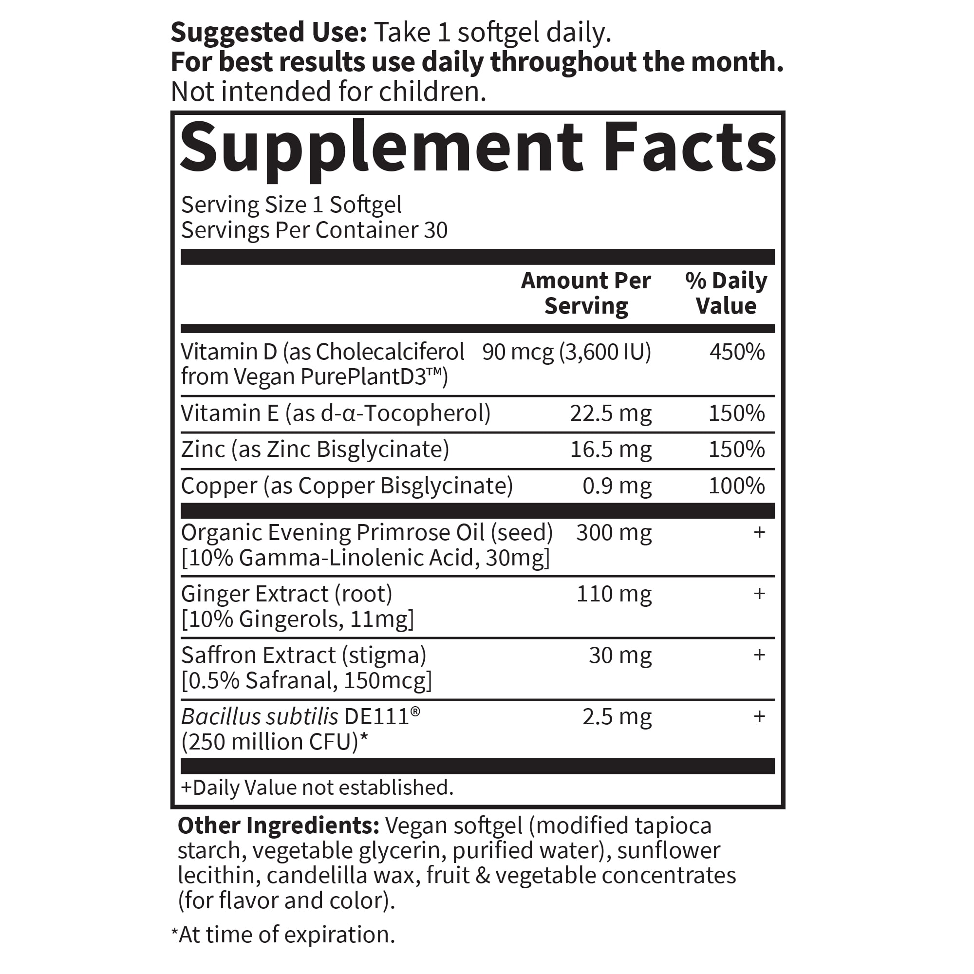 Garden of Life Dr. Formulated PMS Support, Women's Monthly Balance for Skin & Mood Support Softgels, 30 Softgels