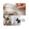 thumbnail image 1 of Peines para perros, paquete de 2 peines de metal con dientes redondos para perros y gatos de pelo largo y corto, 1 of 4
