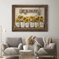 thumbnail image 2 of Sunflower Wall Art Canvas Print Wall Decor It''S Okay Quotes Inspirational Painting Framed Modern Artwork for Living Room Bedroom Bathroom Office Home Decor 12x16 In, 2 of 6